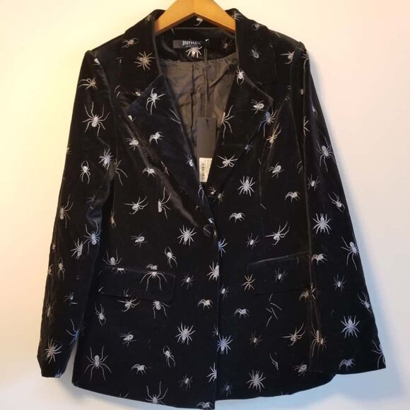 NWT Disturbia Spiro Embroidered Velour Blazer US size 8 - Picture 5 of 9